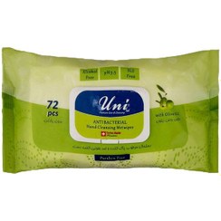 تصویر يوني لد دستمال مرطوب آنتي باکتريال حاوي روغن زيتون 72 برگ Uniled Anti Bacterial Hand Cleansing Wet Wipes 72pcs