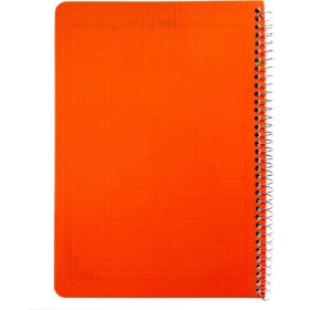 تصویر دفتر مشق 100 برگ طلقی فنری یاس بهشت مدل آبی کاربنی ساده Note book