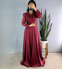 تصویر لباس مجلسی و شب ماکسی مدل صوفیا 1 - زرشکی / سایز46 Dress and long night