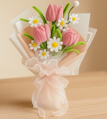 تصویر دسته گل لاله و بابونه 