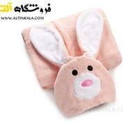 تصویر حوله پالتویی کودک طرح خرگوش سایز 80 