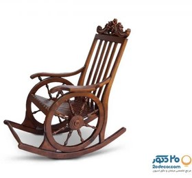 تصویر صندلی گهواره ای آمازون چوب مدل ارابه ای 