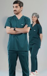 تصویر ست اسکراب پزشکی فیگز سبز کله غازی 