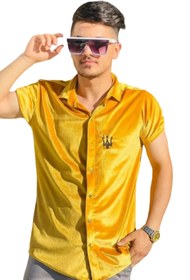 تصویر پیراهن مخمل - طلایی / LX ا Velvet shirt Velvet shirt