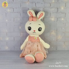 تصویر عروسک پولیشی خرگوش دامن توری 