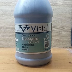 تصویر تونر شارژ مشکی یورنیورسال لکسمارک 800 گرمی برند VISTA 