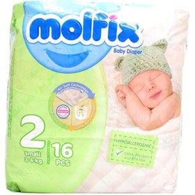 تصویر پوشک کودک مولفیکس (Molfix) سایز 2 بسته 16 عددی 