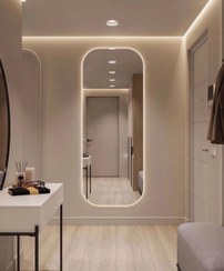 تصویر آینه دکوراتیو بک لایت مستطیل سایز ۶۰×۱۲۰ و ۷۰×۱۴۰ 