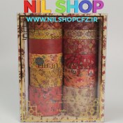 تصویر چسب نواری واشی 12 تایی طرح گلدار - قهوه ایی 