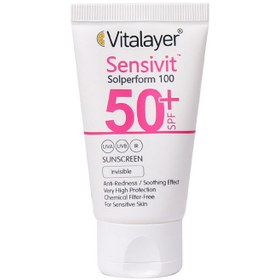 تصویر کرم ضد آفتاب بی رنگ SPF50 پوست حساس ویتالیر ا Vitalayer Sensivit Sensitive Skin SPF50 Sunscreen Vitalayer Sensivit Sensitive Skin SPF50 Sunscreen
