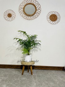 تصویر پایه گلدان چوبی ارتفاع20 