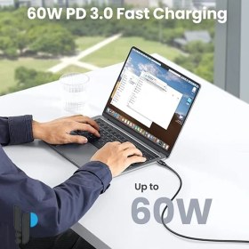 تصویر کابل شارژ USB-C به USB-C یوگرین مدل Ugreen US286 طول 2 متر 