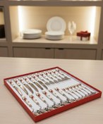 تصویر سرویس غذاخوری ۲۴ پارچه طرح کریسمس کد:15143 