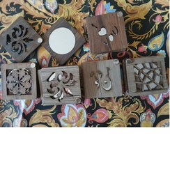 تصویر آینه چوبی منبت کاری Mirror