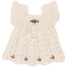 تصویر پیراهن بافتنی نوزاد دخترانه مدل سپیتا Sepita Baby Girl Knitted Dress