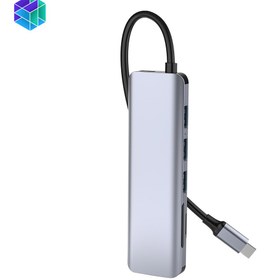 تصویر هاب تایپ سی دارای 7 پورت ویوو مدل Alpha 731HC WiWU Alpha 731HC Usb C Hub 7-in-1 Latptop Adapter