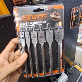 تصویر ست مته تخت چوب 6 عددی AFIXS مدل ART45690 