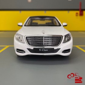 تصویر ماکت مرسدس بنز اس500 سفید ویلی(Mercedes Benz S500 welly) 