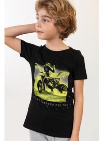 تصویر تی‌شرت کوتاه آستین پسرانه با طرح چاپی برند brz collection Brz Kids Printed Boys Short Sleeve T-Shirt