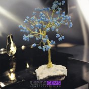 تصویر درخت زندگی آمازونیت بر بستر کلسیت 