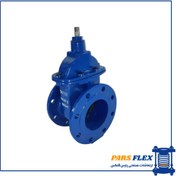 تصویر شیر فلکه زبانه لاستیکی شیرود 5 اینچ 