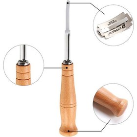 تصویر دسته تیغ چوبی برش نان 