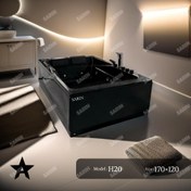 تصویر وان حمام و جکوزی مشکی سارین مدل H20 سایز ۱۷۰*۱۲۰ 