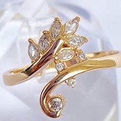 تصویر انگشتر طلا روس زنانه کد ۱۰۷۰ 