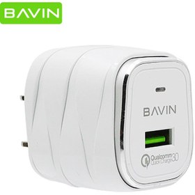 تصویر شارژر دیواری فست شارژ باوین همراه با کابل Bavin PC527 Fast Charger 