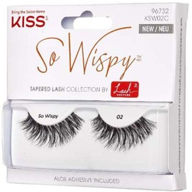 تصویر مجموعه مژه‌های باریک و لطیف سیاه برند kiss So Wispy Tapered Lash Collection Black