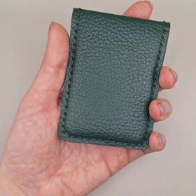 تصویر جاکارتی عمودی چرم طبیعی دستدوز ظرفیت 10 کارت بانکی 