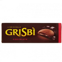 تصویر کوکی شکلاتی وگان گریسبی Grisbi با مغز کرم فندقی وزن 135 گرم کارتن 6 عددی عمده 