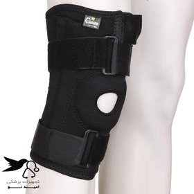 تصویر زانوبند چهار فنره نئوپرنی – 13106 برند کیورد Knee brace with four neoprene springs - 13106