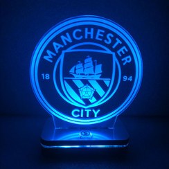 تصویر چراغ خواب طرح تیم فوتبال منچستر سیتی مدل هفت رنگ 