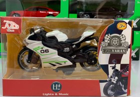 تصویر ماکت موتور سنگین موزیکال، چراغ دار 1:12 Federal Competing Motorcycle