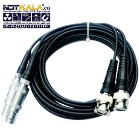 تصویر کابل دوبل دستگاه التراسونیک ut داپلر LEMO-1 به BNC Ultrasonic Dual Cable – Doppler LEMO-1/BNC