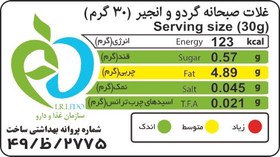 تصویر گرانولا روزانه انجیر و گردو 