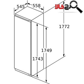 تصویر یخچال و فریزر دوقلو توکار بوش مدل KIR81AFE0 – GIN81ACF0 