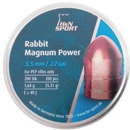 تصویر ساچمه تفنگ بادی اچ اند ان ربیت مگنوم پاور 5.5|200|25.31 | H&N Rabbit Magnum Power 