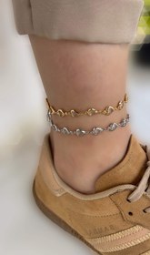 تصویر پابند طرح قلب برند وای اس ایکس - طلایی Anklet heartshape