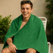 تصویر حوله حمام طرح موهر سایز بزرگ 