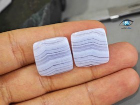 تصویر جفت عقیق آبی طبیعی 6.5 گرم 