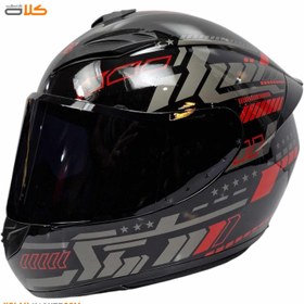 تصویر کلاه کاسکت طرح agv مشکی مدل square black Black agv design casket cap, square black model