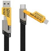 تصویر کابل سه‌کاره کنفی مخصوص پاوربانک (تایپ سی /میکرو/دوسر تایپ سی) 