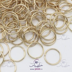 تصویر حلقه فلزی دایره طلایی 3 سانت (بسته 10 عددی) 
