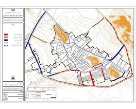 تصویر عنوان نقشه : مرحله بندی اجرای پروژه خیابان ها شهر صغاد 