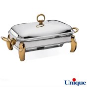 تصویر سوفله خوری یونیک مدل UN3102 مستطیل بزرگ پافیلی طلایی 