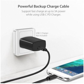 تصویر کابل تبدیل USB-C به USB-C کی نت مدل K-UC565 طول 1.2 متر K-NET K-UC565 USB 2.0 CM to USB 2.0 CM Cable 1.2m