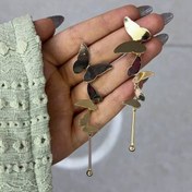 تصویر گوشواره پروانه های طلایی 