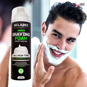 تصویر فوم اصلاح خنک کننده و آبرسان اسکلاره 200 میلی لیتر Shaving Foam Cooling and hydrating Sclaree 200 ml